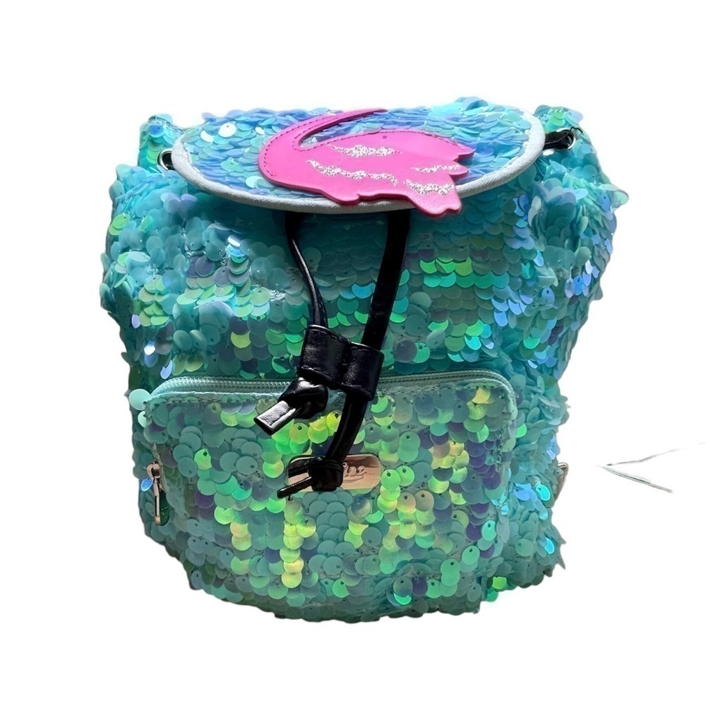 JUSTICE FLAMINGO BACKPACK.